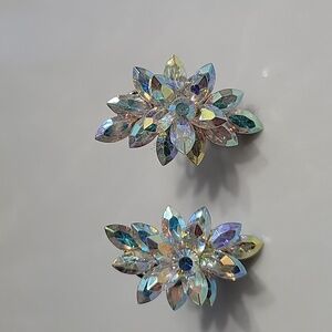 Vintage Iridescent Crystal Earrings